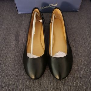 UT Everly Vegan Round Toe Black Ballet Flats 10